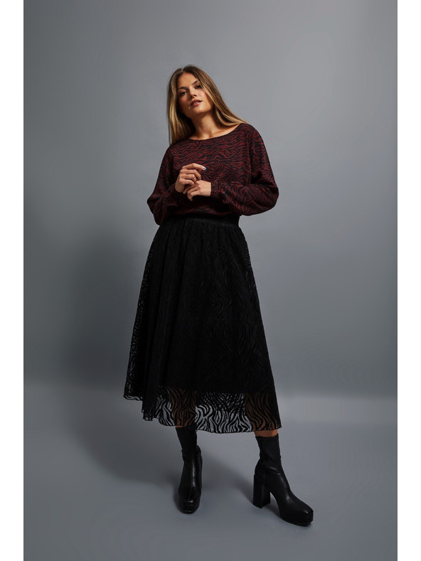 Moodo Rozšířená sukně midi Moodo