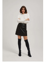 Moodo Áčková sukně z imitace kůže černá Moodo