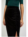 Moodo Sametová sukně s rozparkem Moodo