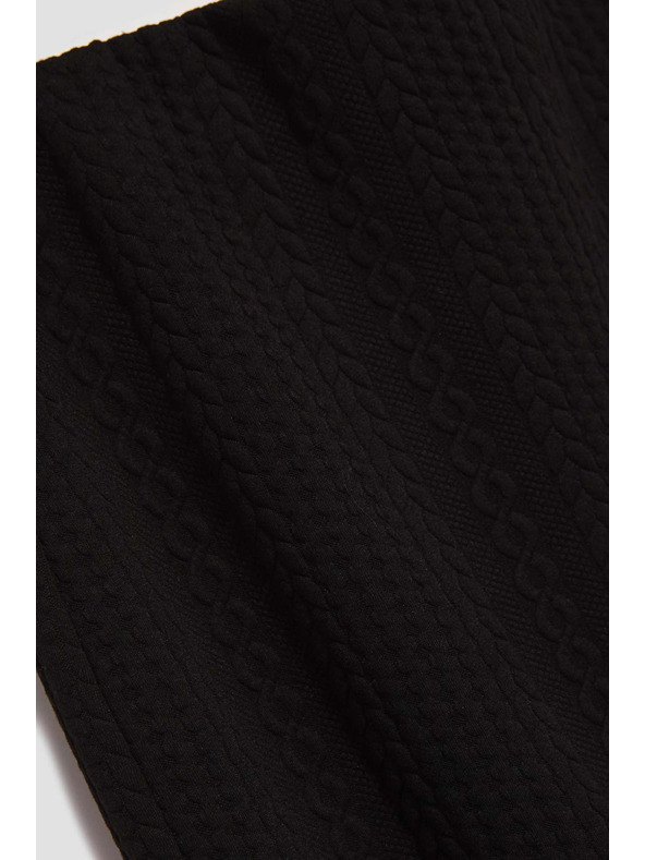 Moodo Tužková sukně se svetrovým vzorem černá Moodo