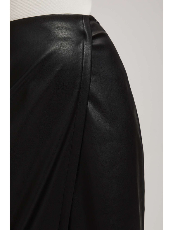 Moodo Midi sukně v imitaci kůže Moodo