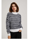 Moodo Svetr s rolákem černo-bílý Moodo