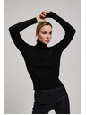 Moodo Tenký svetr s rolákem černý Moodo