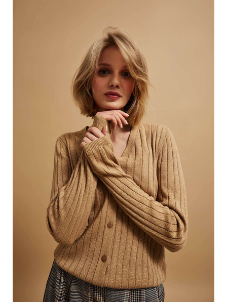 Moodo Svetr zdobený metalickou nití Moodo