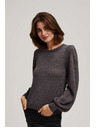 Moodo Svetr s nafouklými rukávy a metalickou nití Moodo