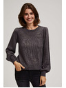 Moodo Svetr s nafouklými rukávy a metalickou nití Moodo