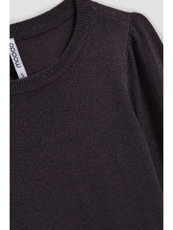 Moodo Svetr s nafouklými rukávy a metalickou nití Moodo