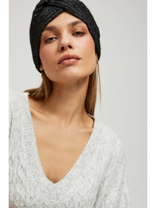 Moodo Svetr s výstřihem do V šedý Moodo