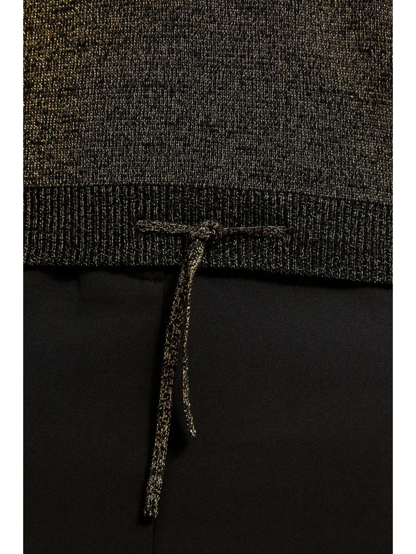 Moodo Černý svetr s metalickým vláknem Moodo