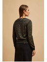 Moodo Černý svetr s metalickým vláknem Moodo
