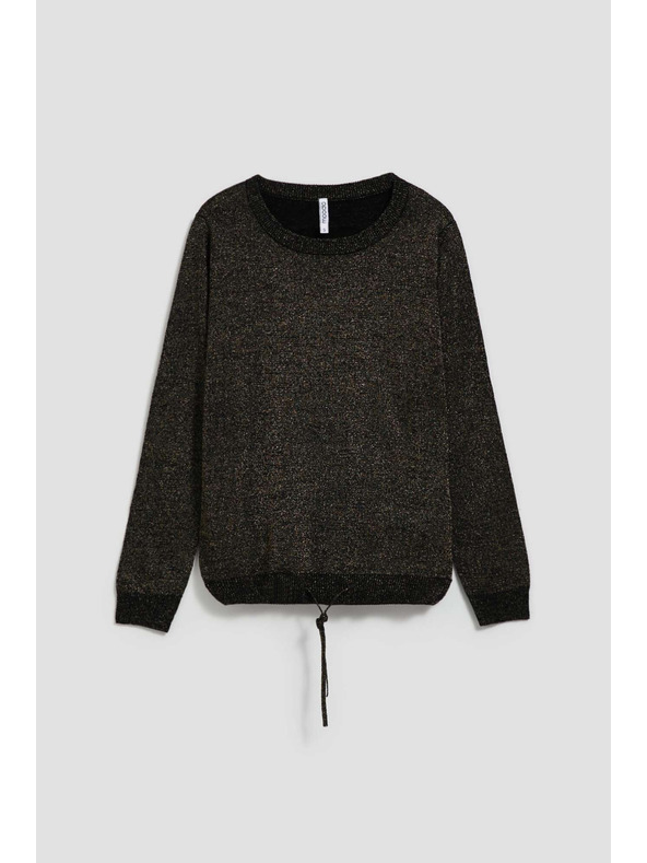 Moodo Černý svetr s metalickým vláknem Moodo