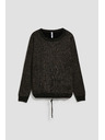 Moodo Černý svetr s metalickým vláknem Moodo