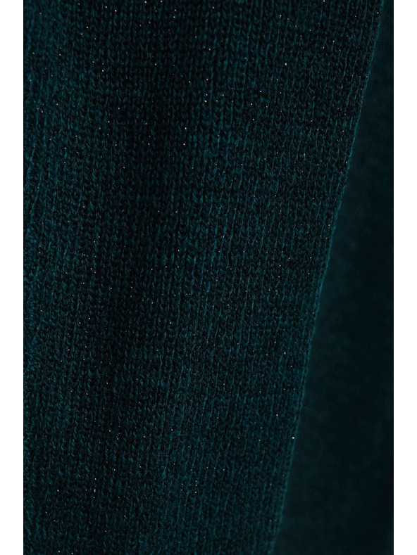 Moodo Přiléhavý svetr s výstřihem do V smaragdový Moodo