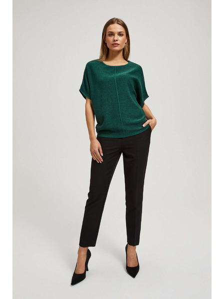 Moodo Svetr oversize s metalickou nití smaragdový Moodo