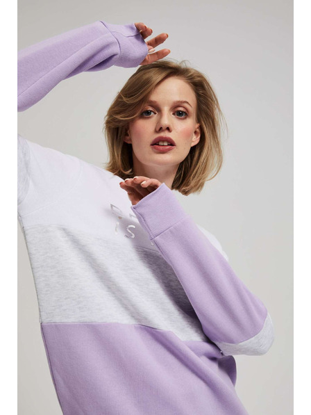 Moodo Mikina s potiskem levandulová Moodo