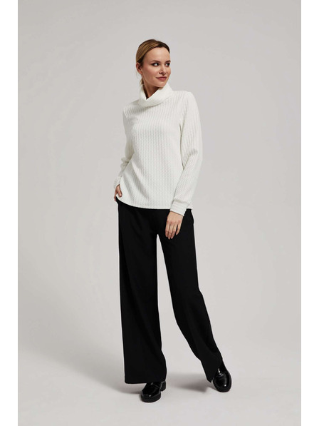 Moodo Mikina s širokým rolovákem perleťová Moodo