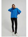 Moodo Halenka s nafouklými rukávy azurová Moodo