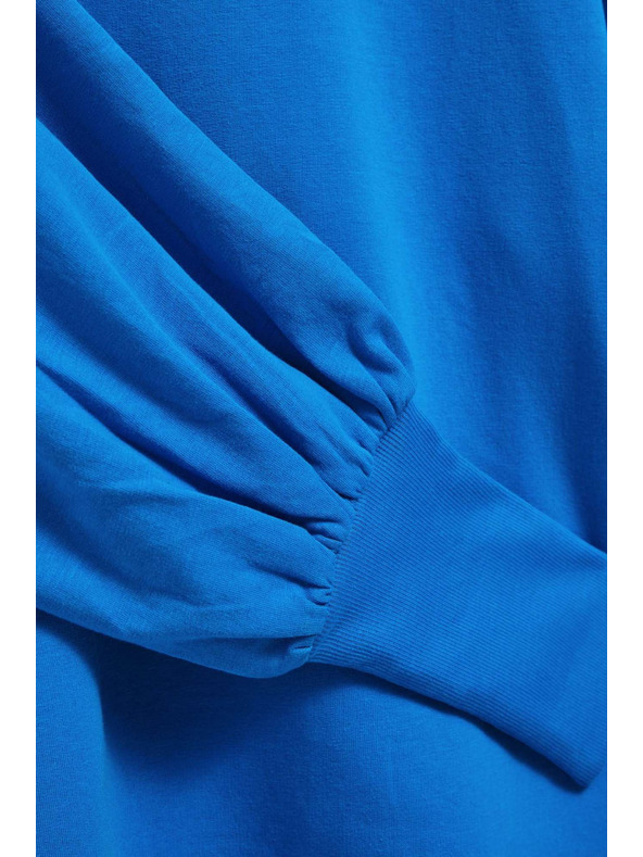 Moodo Halenka s nafouklými rukávy azurová Moodo