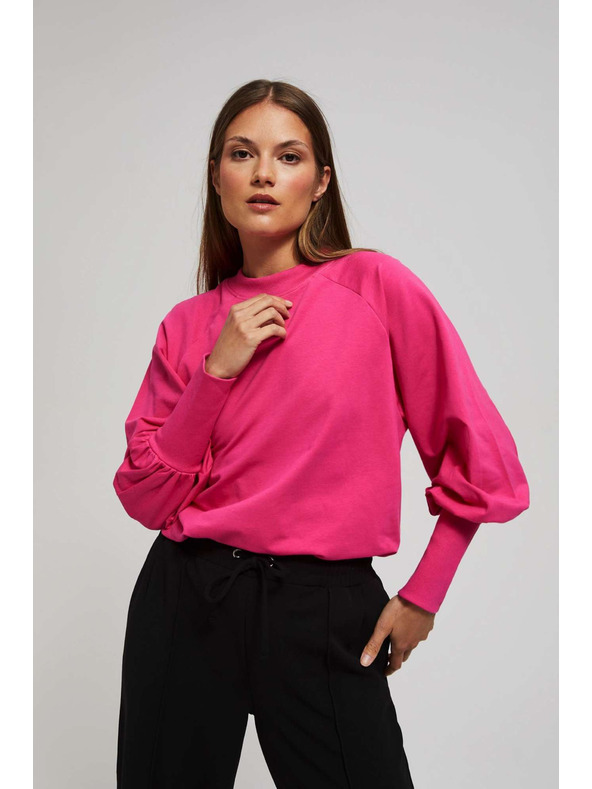 Moodo Halenka s nafouklými rukávy fuchsiová Moodo