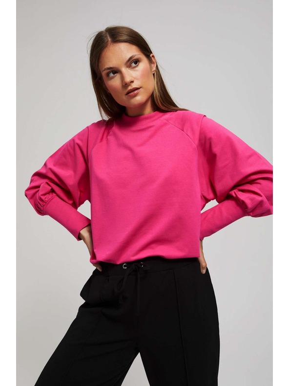 Moodo Halenka s nafouklými rukávy fuchsiová Moodo