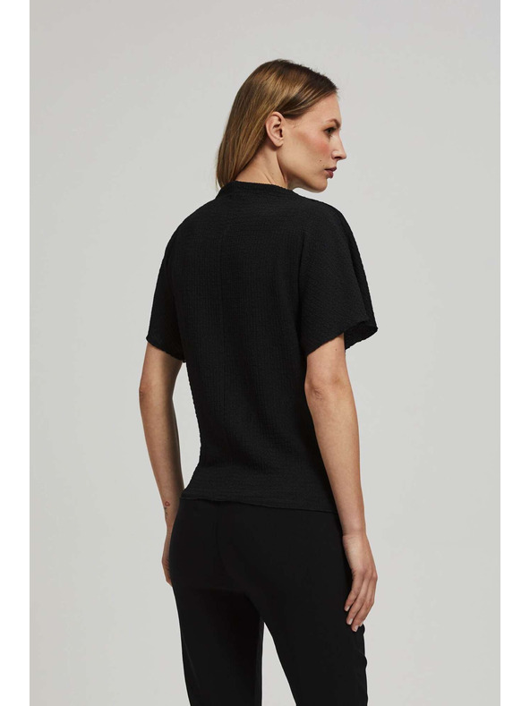 Moodo Elegantní černá halenka se širokými rukávy Moodo