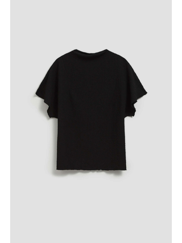 Moodo Elegantní černá halenka se širokými rukávy Moodo