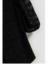Moodo Černá krajková halenka s nafouklými rukávy Moodo