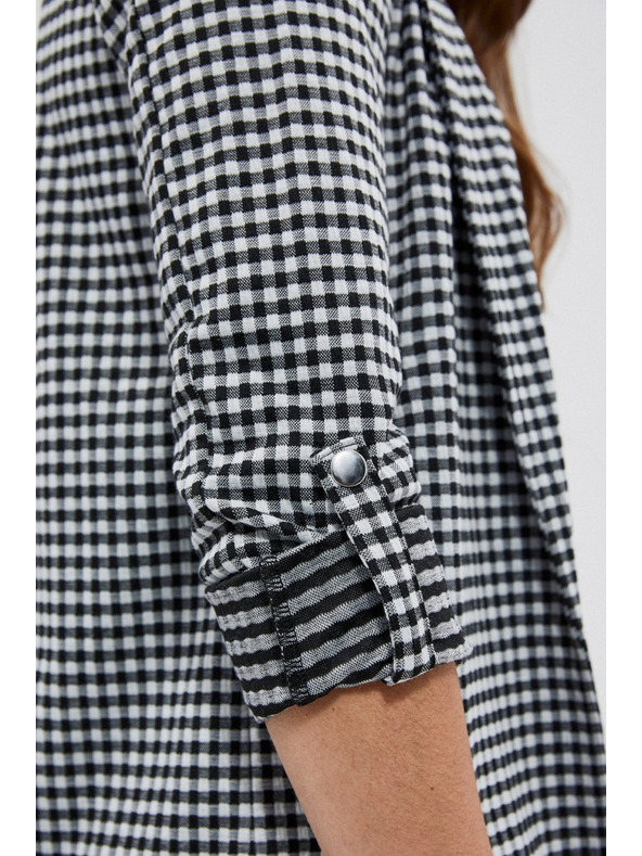 Moodo Černobílé jemně kostkované sako Moodo