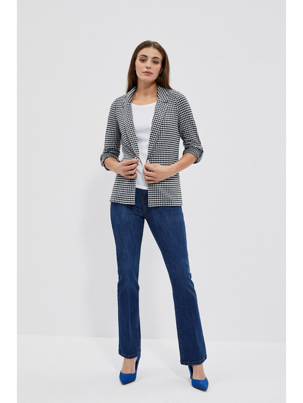 Moodo Černobílé jemně kostkované sako Moodo