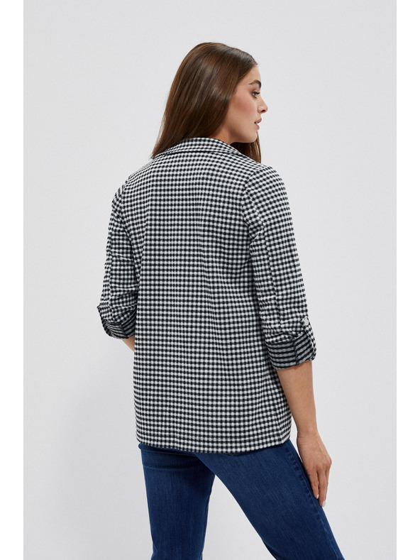 Moodo Černobílé jemně kostkované sako Moodo
