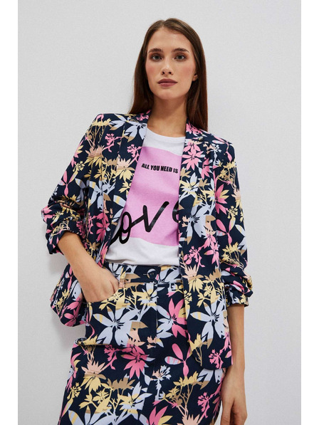 Moodo Jednostranný blejzr s rostlinným potiskem Moodo