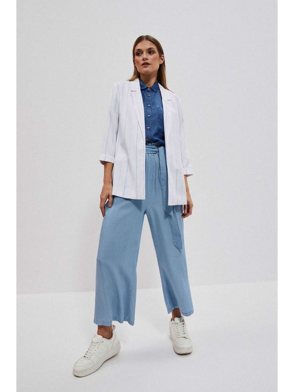 Moodo Bílé pruhované sako Moodo