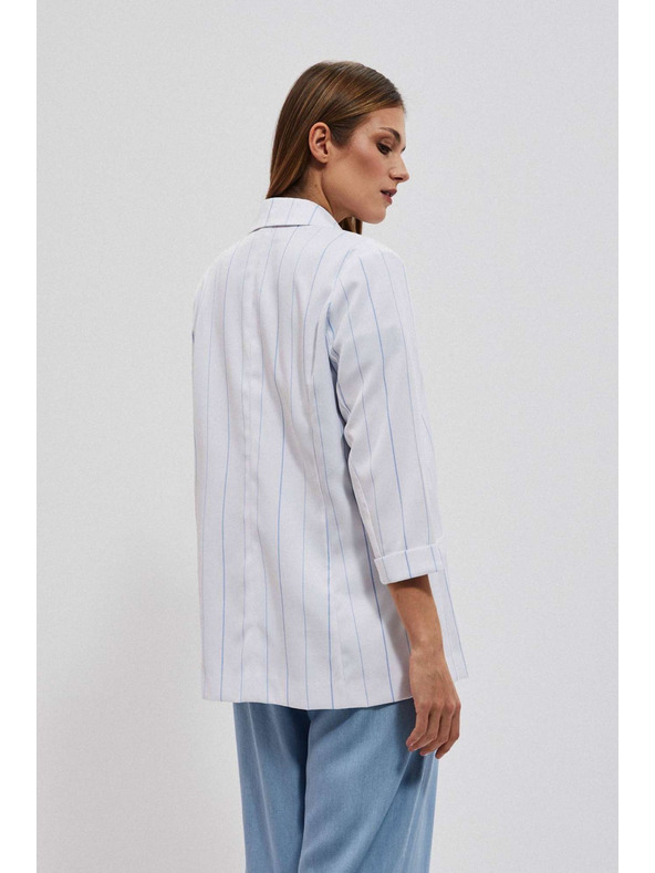 Moodo Bílé pruhované sako Moodo