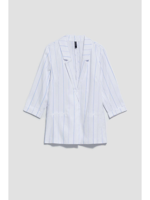 Moodo Bílé pruhované sako Moodo