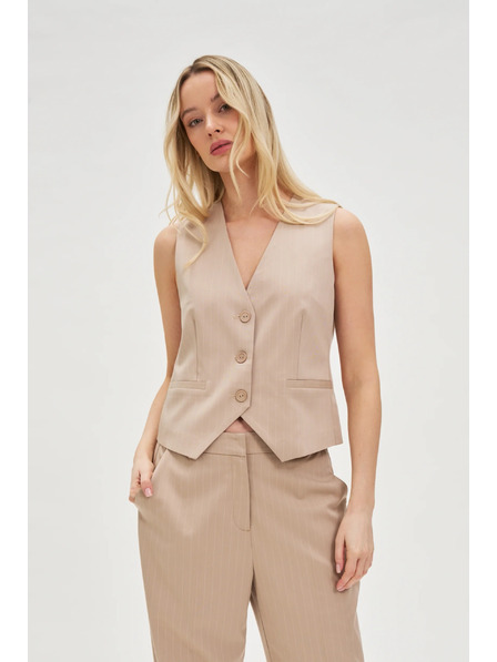 Moodo Vesta v pruzích béžová Moodo