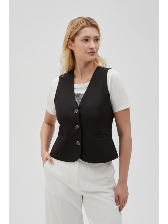 Moodo Černá společenská vesta Moodo