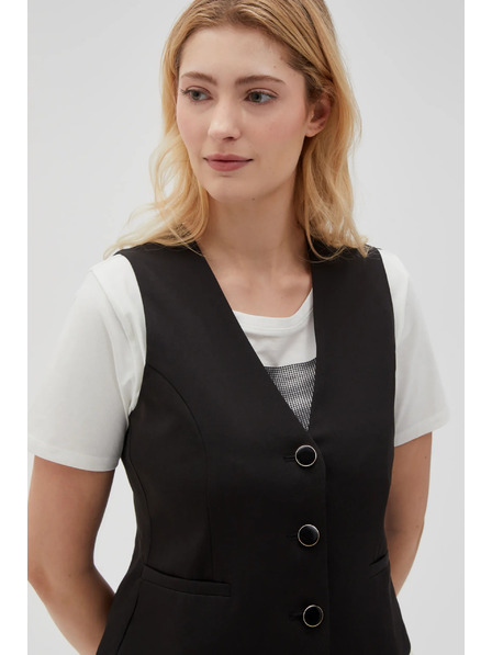 Moodo Černá společenská vesta Moodo
