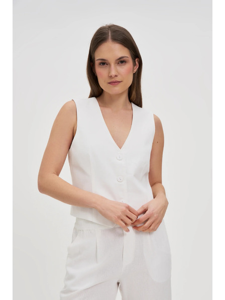 Moodo Vesta s příměsí lnu bílá Moodo