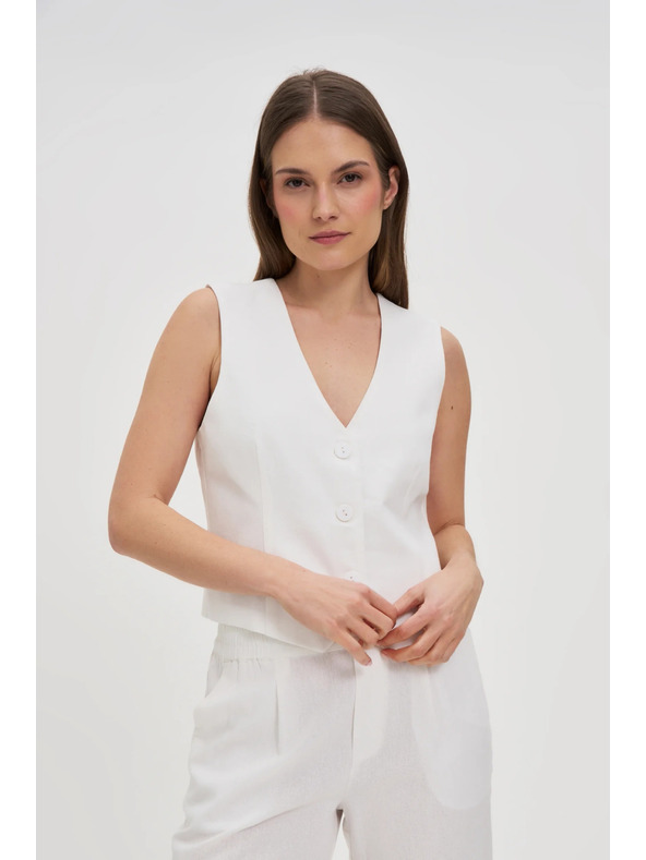 Moodo Vesta s příměsí lnu bílá Moodo