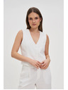 Moodo Vesta s příměsí lnu bílá Moodo