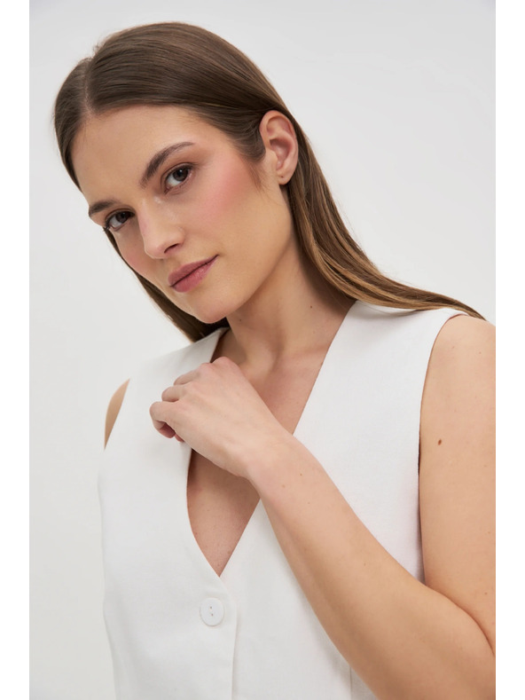 Moodo Vesta s příměsí lnu bílá Moodo