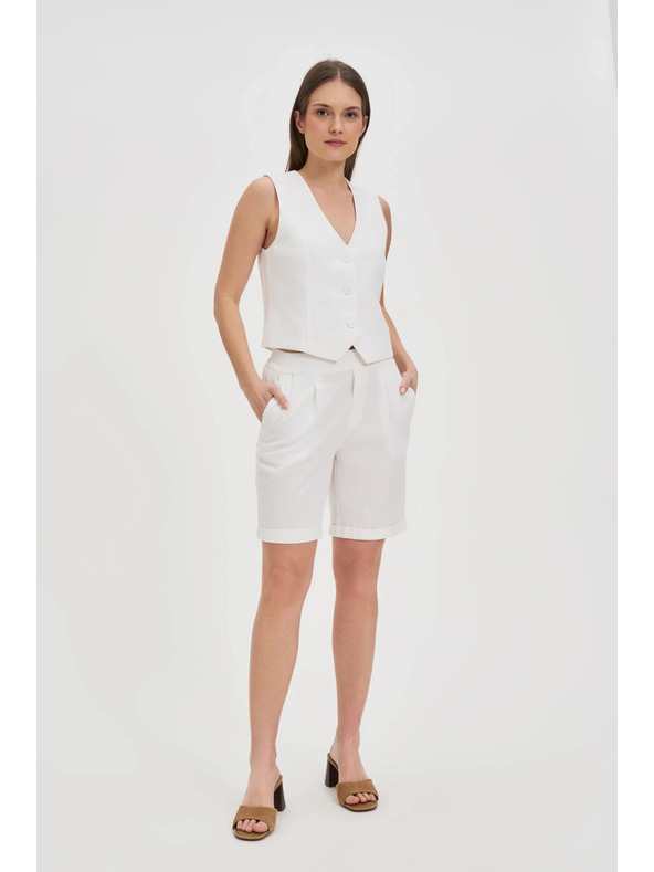 Moodo Vesta s příměsí lnu bílá Moodo