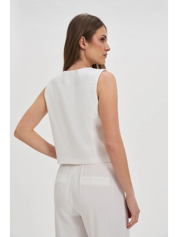 Moodo Vesta s příměsí lnu bílá Moodo