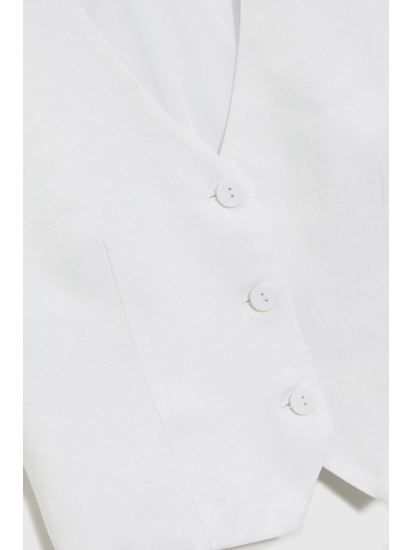 Moodo Vesta s příměsí lnu bílá Moodo