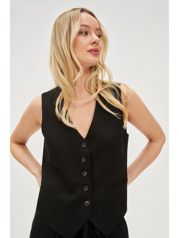 Moodo Vesta s příměsí lnu černá Moodo