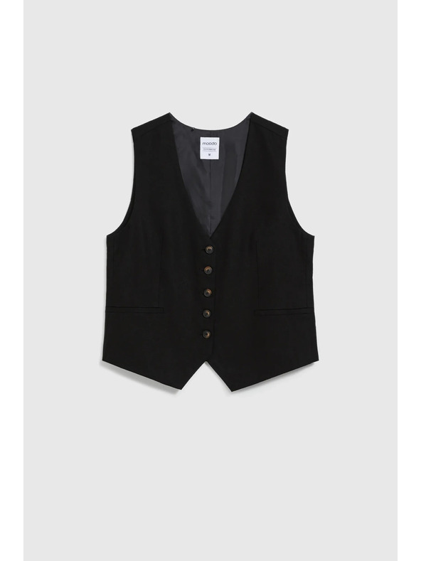 Moodo Vesta s příměsí lnu černá Moodo