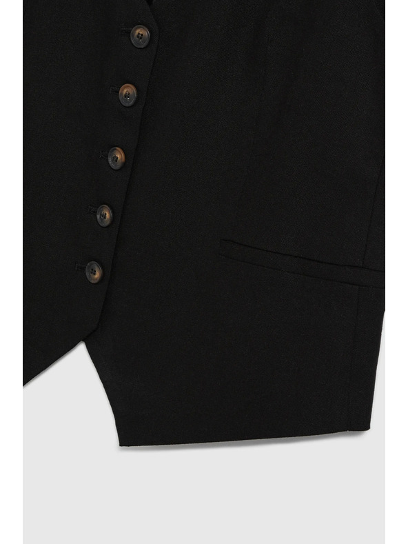 Moodo Vesta s příměsí lnu černá Moodo