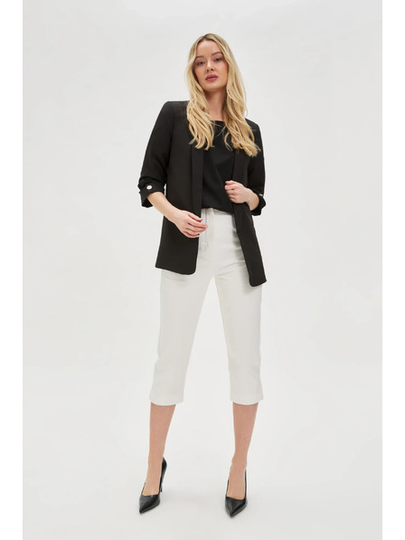 Moodo Sako se zřaseným 3/4 rukávem černé Moodo