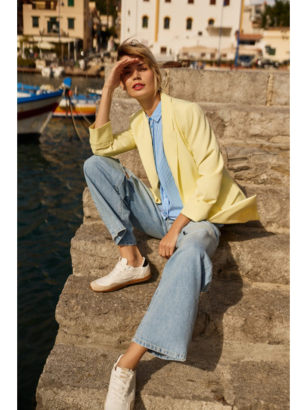 Moodo Sako s vyhrnutými rukávy žluté Moodo