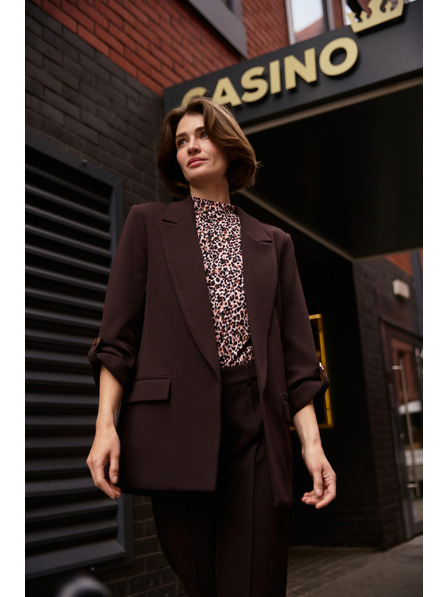 Moodo Sako s 3/4 rukávy hnědé Moodo